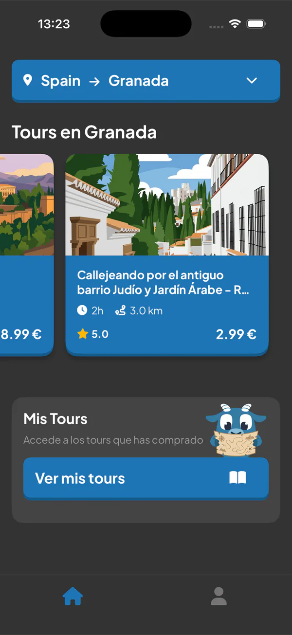 Tourli · catálogo de rutas